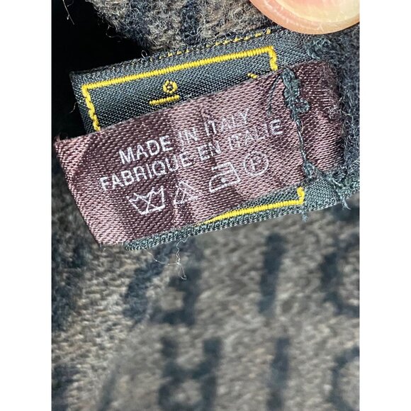 Vintage Fendi Foulard Fendi Roma Monogram Wool/Silk Scarf Made in Italy F302 - Picture 5 of 8